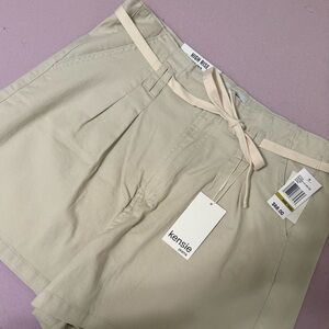 NWT Kensie Women's High Waist Cream Shorts